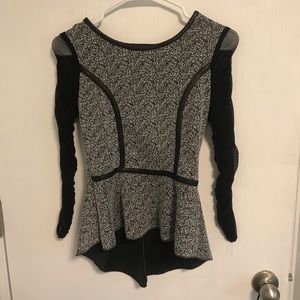 Long sleeve peplum